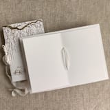 "Willow and swan wedding vow books | SET of 2 books | includes 1 her vows and 1 his vows" - Wedding Vow Books in brown by Ivory Invitations