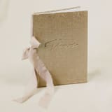 "Vow Book Champagne Velvet with Ribbon" - Wedding Vow Books in multicolor by Jordan Perry