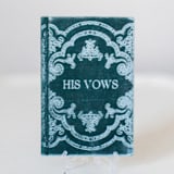 "Vow Book - His" - Wedding Vow Books in blue by Velvet Raptor