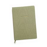 "Linen Wedding Vows Book | Gold Foil on Sage Green Linen" - Wedding Vow Books in green by Jessica Cunningham