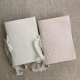 "Ivory and Peach English botanical garden Vow Books 5x7 inches | SET of 2 books | includes 1 her vows and 1 his vows" - Wedding Vow Books in beige by Ivory Invitations