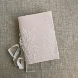 "Ivory and Peach English botanical garden Vow Books 5x7 inches | SET of 2 books | includes 1 her vows and 1 his vows" - Wedding Vow Books in beige by Ivory Invitations