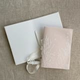 "Ivory and Peach English botanical garden Vow Books 5x7 inches | SET of 2 books | includes 1 her vows and 1 his vows" - Wedding Vow Books in beige by Ivory Invitations