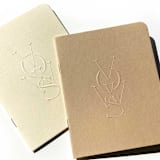 "Stone & Cream, Luxe Embossed Vow Books, Set of 2 - Blank Pages, Unisex" - Wedding Vow Books in natural by Eva Tadros