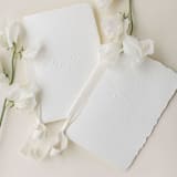 "'Our Vows' Embossed Wedding Vow Books, Set of Two" - Wedding Vow Books in white by Studio Lavender