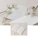 "'Our Vows' Embossed Wedding Vow Books, Set of Two" - Wedding Vow Books in white by Studio Lavender