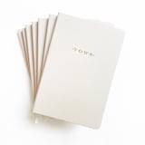 "Linen Wedding Vows Book | Gold Foil on Cream Linen" - Wedding Vow Books in beige by Jessica Cunningham