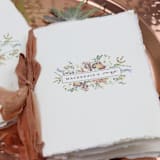 "Fall Florals Vow Book | Set of 2 | Size 6x4.125" - Wedding Vow Books in multicolor by Clove and Cedar Design