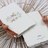 "Fall Florals Vow Book | Set of 2 | Size 6x4.125" - Wedding Vow Books in multicolor by Clove and Cedar Design