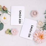 "Wedding Vow Book Set - Modern" - Wedding Vow Books in white by Autumn Fox Designs