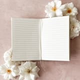 "Neutral Vow Books Set of Two - Our Vows" - Wedding Vow Books in beige by Barbara Gregory