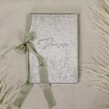"Vow Book Silver Velvet with Ribbon" - Wedding Vow Books in silver by Jordan Perry