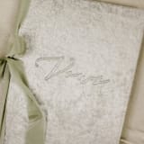 "Vow Book Silver Velvet with Ribbon" - Wedding Vow Books in silver by Jordan Perry