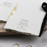 "Gold Gilded Custom Name Vow Book | Set of 2 | Size 6x4.125" - Wedding Vow Books in black by Clove and Cedar Design