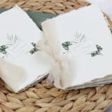 "Tropical Monstera Leaf Vow Book | Set of 2 | Size 6x4.125" - Wedding Vow Books in purple by Clove and Cedar Design