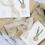 "Custom Name Vow Books With Lavender | Set of 2 | Size 6x4.125" - Wedding Vow Books in multicolor by Clove and Cedar Design