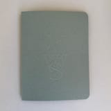 "Luxe Embossed Unisex Vow Books, Set of Two Sage, Blank Paper" - Wedding Vow Books in green by Eva Tadros