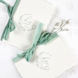 "Magnolia Wreath Vow Book | Set of 2 | Size 6x4.125" - Wedding Vow Books in gray by Clove and Cedar Design