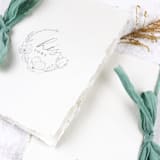 "Magnolia Wreath Vow Book | Set of 2 | Size 6x4.125" - Wedding Vow Books in gray by Clove and Cedar Design