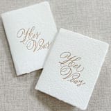"Rose Gold - Penny Copper Foil Vow Books - Set of 2" - Wedding Vow Books in copper by Maria Ferrer G.