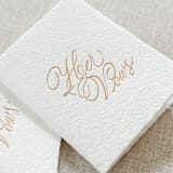 "Rose Gold - Penny Copper Foil Vow Books - Set of 2" - Wedding Vow Books in copper by Maria Ferrer G.