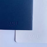 "Luxe Embossed Unisex Vow Books, Set of Two - Navy & White" - Wedding Vow Books in blue by Eva Tadros