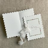 "Still bloom floral vow book | SET of 2 books | includes 1 her vows and 1 his vows" - Wedding Vow Books in white by Ivory Invitations
