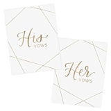 "Geometric Vow Books" - Wedding Vow Books in gold by bloom Daily Planners