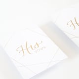 "Geometric Vow Books" - Wedding Vow Books in gold by bloom Daily Planners