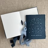 "Stella celestial wedding vow books navy | SET of 2 books | includes 1 her vows and 1 his vows" - Wedding Vow Books in blue by Ivory Invitations