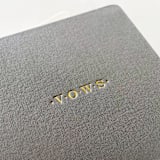 "Linen Wedding Vows Book | Gold Foil on Grey Linen" - Wedding Vow Books in gray by Jessica Cunningham