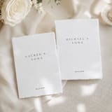 "Handmade Paper Vow Books" - Wedding Vow Books in white by Carolyn Jung