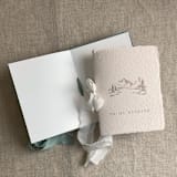"Blue mountain wedding vow books | Set of 2 books | includes 1 her vows and 1 his vows" - Wedding Vow Books in blue by Ivory Invitations