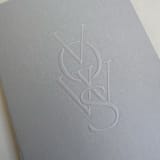 "Luxe Embossed Unisex Vow Books, Set of Two Gray" - Wedding Vow Books in gray by Eva Tadros