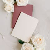 "Luxe Embossed Unisex Vow Books, Set of Two Vellum - Lined Paper" - Wedding Vow Books in natural by Eva Tadros