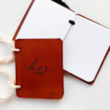 "Leather Vow Books" - Wedding Vow Books in brown by Left Grain