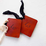 "Leather Vow Books" - Wedding Vow Books in brown by Left Grain
