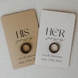 "Personalized Vow Book Set His and Hers" - Wedding Vow Books in multicolorassorted-colors by Jordan Perry