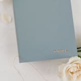 "Dusty Blue Wedding Vow Books, Set of Two" - Wedding Vow Books in blue by Studio Lavender