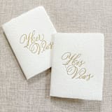 "Gold Foil Vow Books - Set of 2" - Wedding Vow Books in gold by Maria Ferrer G.