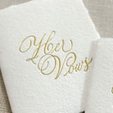 "Gold Foil Vow Books - Set of 2" - Wedding Vow Books in gold by Maria Ferrer G.