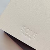 "Luxe Embossed Unisex Vow Books, Set of Two Almond_Lined Paper" - Wedding Vow Books in beige by Eva Tadros