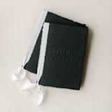 "Embossed Wedding Vow Books, Set of Two, Black" - Wedding Vow Books in black by Studio Lavender