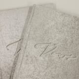 "Vow Book Set of 2 Silver Velvet" - Wedding Vow Books in silver by Jordan Perry