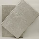 "Vow Book Set of 2 Silver Velvet" - Wedding Vow Books in silver by Jordan Perry