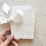 "HIS Vow Book | letterpressed with silk ribbon - white" - Wedding Vow Books in white by Cara Jo Knapp