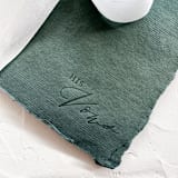 "HIS Vow Book | letterpressed with silk ribbon - forest green" - Wedding Vow Books in green by Cara Jo Knapp