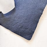 "HERS Vow Book | letterpressed with silk ribbon - navy blue" - Wedding Vow Books in blue by Cara Jo Knapp