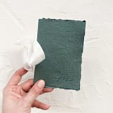 "HERS Vow Book | letterpressed with silk ribbon - forest green" - Wedding Vow Books in green by Cara Jo Knapp