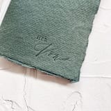 "HERS Vow Book | letterpressed with silk ribbon - forest green" - Wedding Vow Books in green by Cara Jo Knapp
